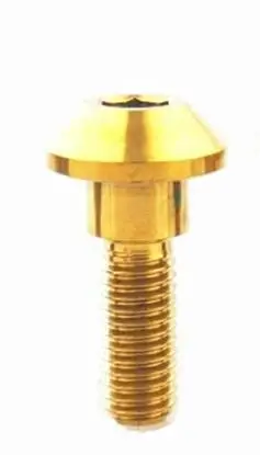 M6x20mm DIY Титан шаг болты для Yamaha тормоз конической шар шестигранный ключ головка суппорт дисковые тормоза с шестигранной Ti винты Ti Застежка - Цвет: Gold Color