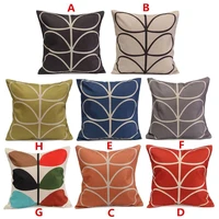 hot sales%ef%bc%81%ef%bc%81%ef%bc%81new arrival 18 inch vintage linen leaf print cushion cover home sofa decor throw pillow case wholesale dropshipping
