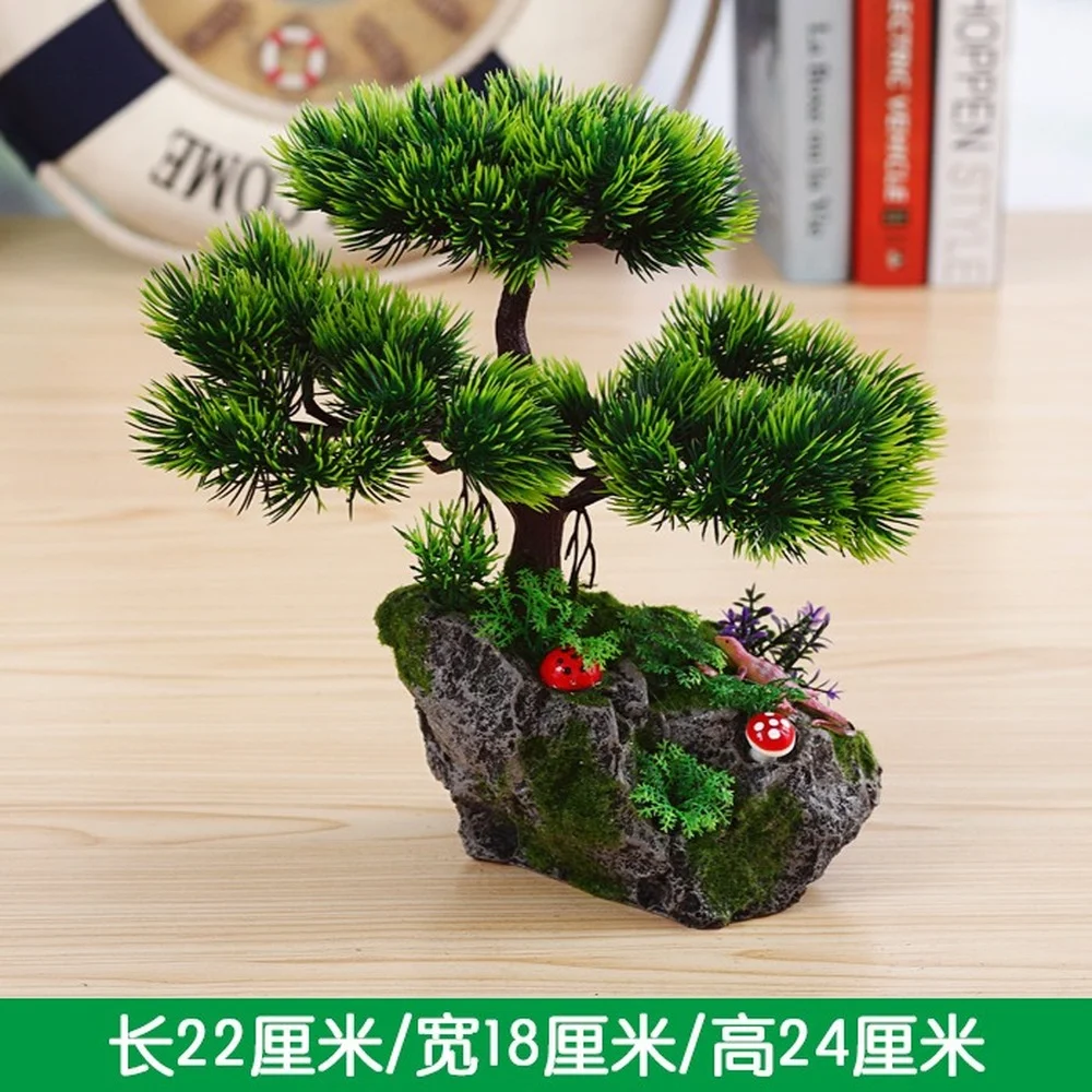 

Simulation Plant Potted Podocarpus Chinensis Fake Green Plant Welcome Pine Bonsai Home Furnishings Indoor Living Room Decoration