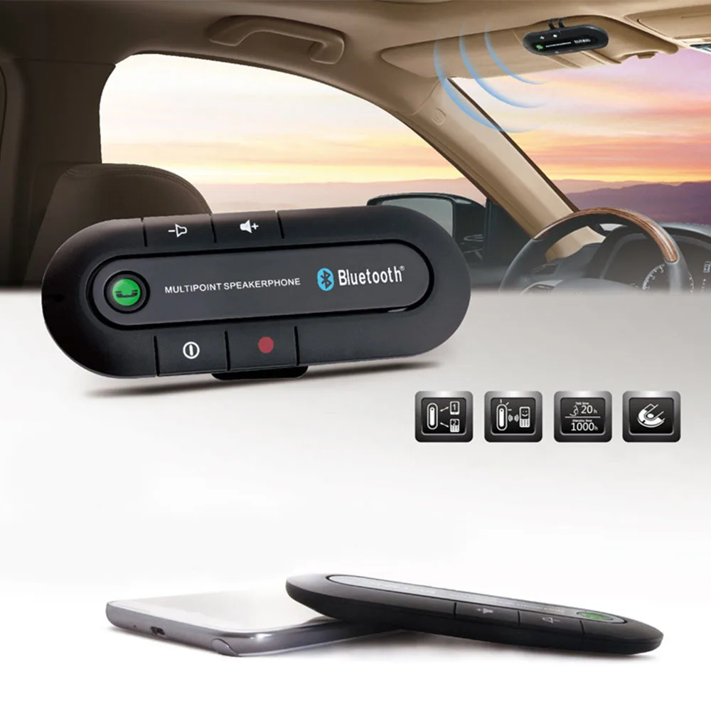 Bluetooth приемник громкой связи автомобильный комплект солнцезащитный козырек клип аудио адаптер беспроводной многоточечный Громкая связь авто стерео Mp3 плеер