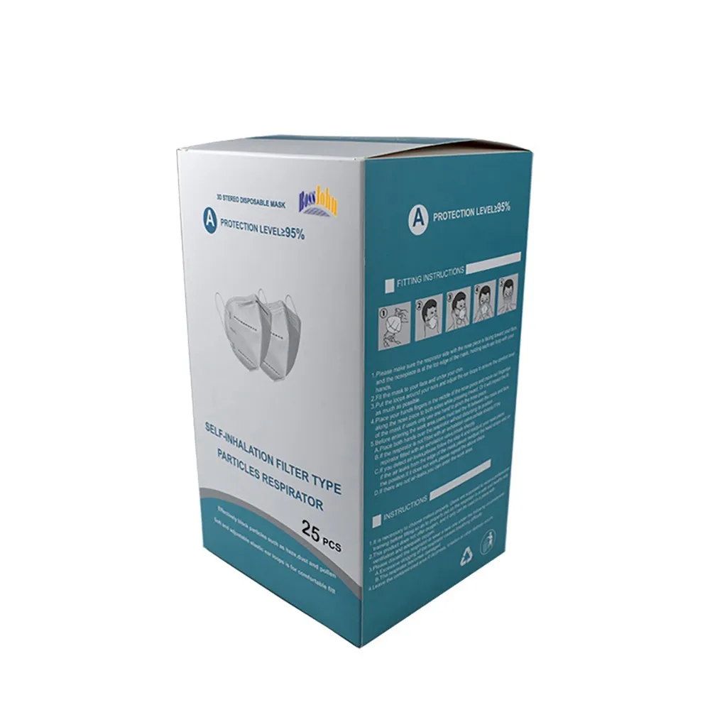 

50pc Adult Reusable Face Masks Black 5ply White Dustproof Pm2.5 3d Mouth Cover Mascarillas Facemask Ear Bandage