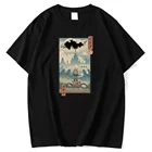 Футболка Ukiyoe мужская с японской культурой, Модная стильная тенниска с принтом, модная рубашка, легкая мягкая майка