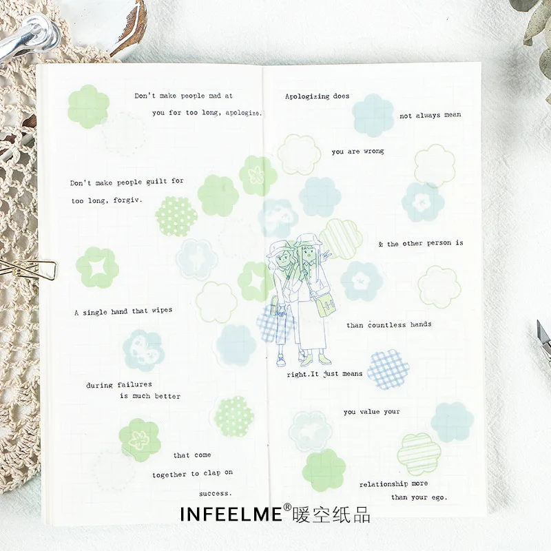 30 шт./компл. Kawaii полупрозрачный блокнот геометрический для украшения бумаги