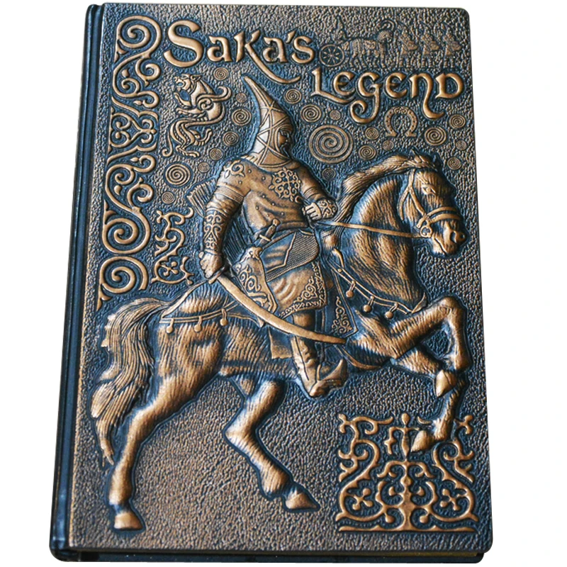 

Rare SAKA'S LEGEND Embossed Personality Notebook Scythians Vintage Culture Theme Notebook 1PCS