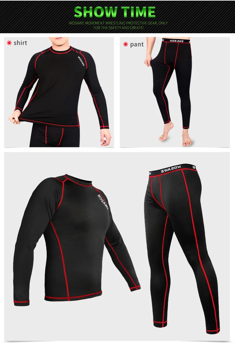 WOSAWE Мужские Трикотажные изделия для велоспорта термобелье флисовая майка с