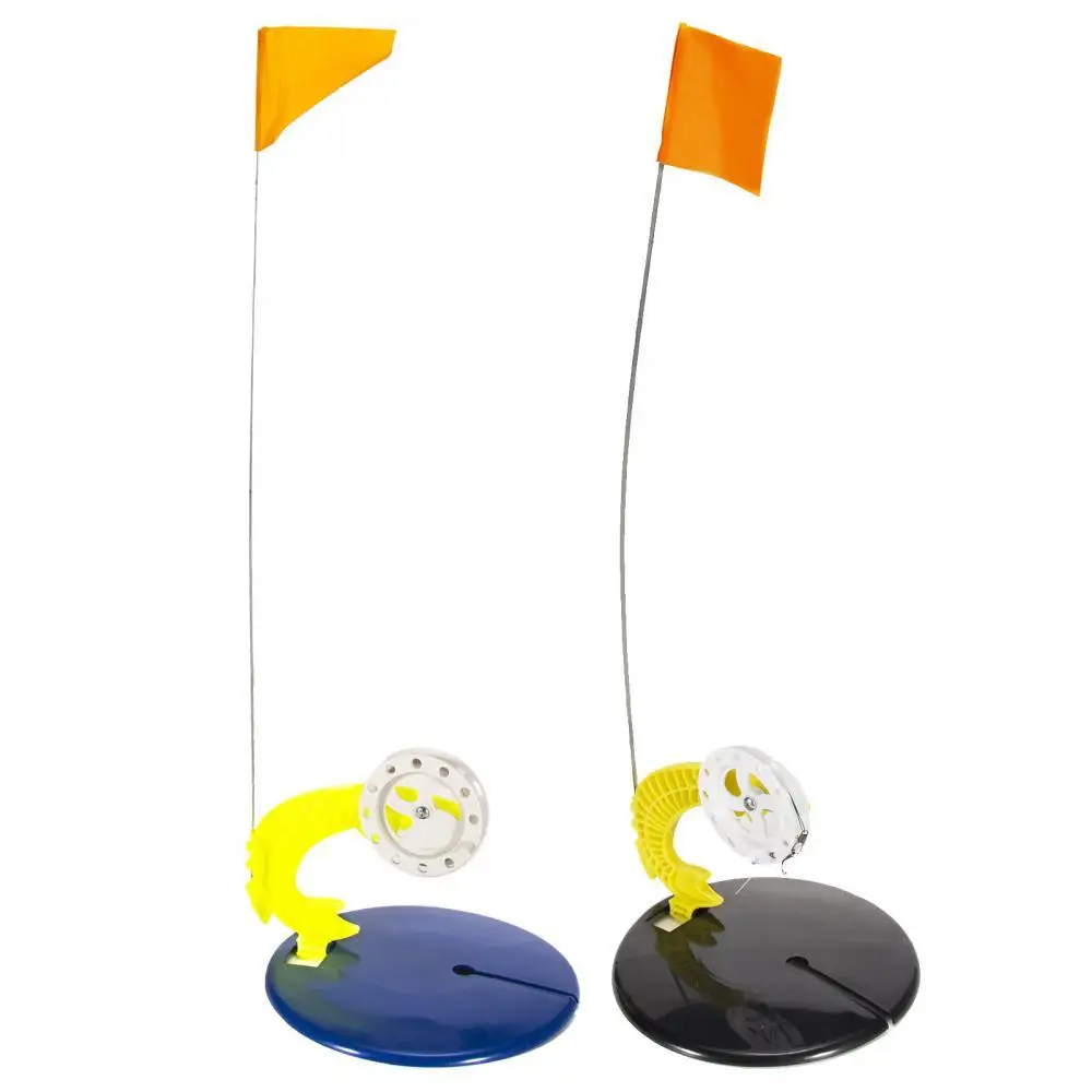 

Fishing Flag Winter Ice Mini Fish Pole Wheel Flag Tackle Equipment with/without Line Hook Fishing Tackle