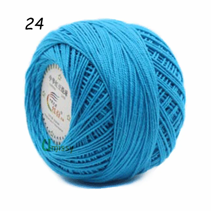 24 10pcs 10 шт. ПРЯЖА ДЛЯ РУЧНОГО ВЯЗАНИЯ Хлопчатобумажной Пряжи 3# Кружева Пряжи для Вязания Детские Иглы Работы С Использованием 2.5 мм Крючком 500 г/лот - Цвет: 24 10pcs