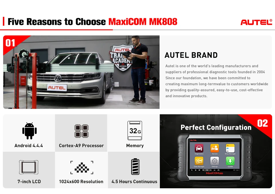 autel MaxiCOM MK808 автомобильный диагностический инструмент вся система OBD2 диагностический инструмент Автомобильный сканер Авто Код считыватель сканирующие инструменты