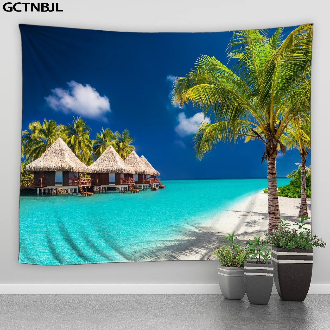 Настенный гобелен с изображением океана и пляжа украшение для гостиной спальни