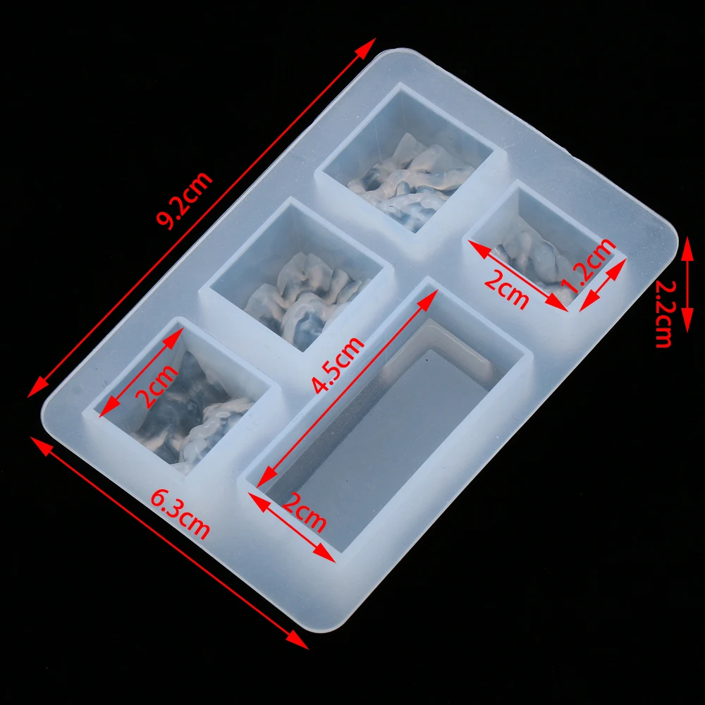1 шт. прозрачная УФ-отверждаемая эпоксидная смола силиконовая форма кубическая