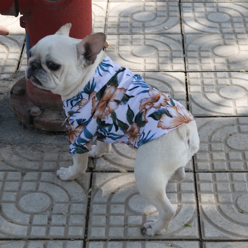 

Hawaiian Dog Shirts Clothes Summer Pet Dog Beach Clothes Puppy Dog Floral T-shirt Clothing For Small Medium Dogs Pets Outfits