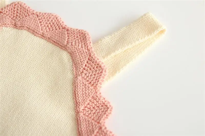 Осенняя одежда для малышей боди младенцев комбинезон без рукавов Вязаный на