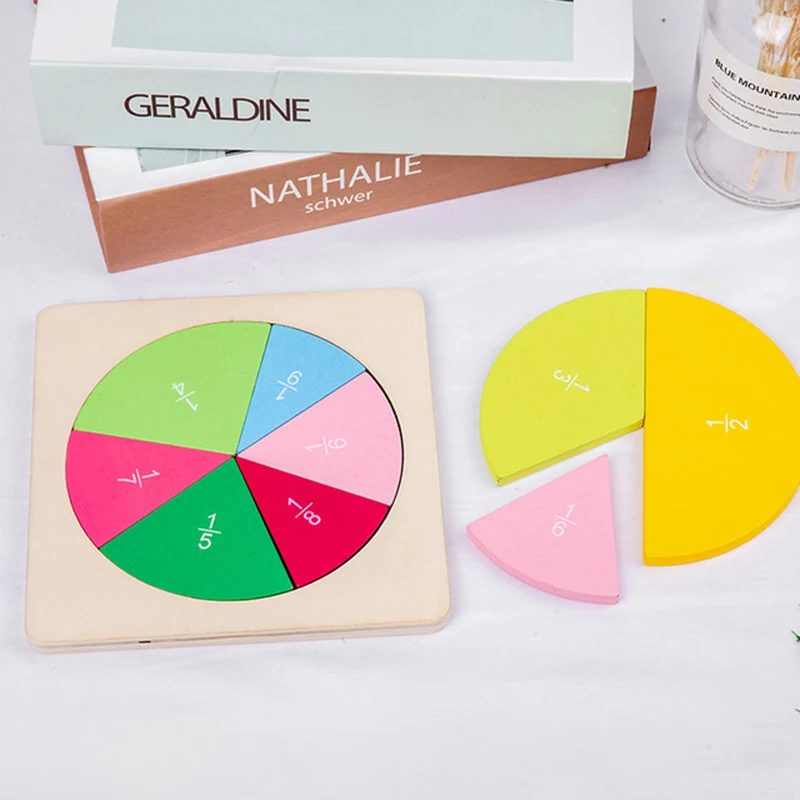 Дошкольные круговые математические Фракционные доски дивизион Монтессори