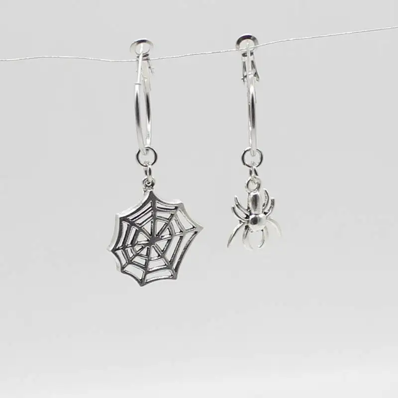 Модные серьги-подвески в виде паутины ассиметричные серьги для Хэллоуина модные