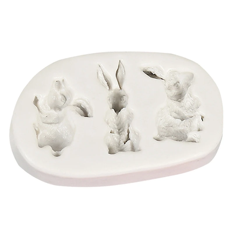 

3D Rabbit Easter Bunny Fondant Silicone Mold Kitchen Tools Mold Cake Decoration