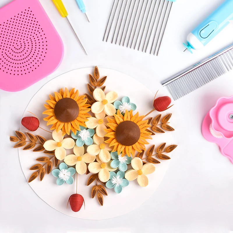 Conjunto de herramientas de Quilling de papel, pegamento para principiantes de Potali, materiales de manualidades, suministros de Scrapbooking, Kit de herramientas de Quilling-2