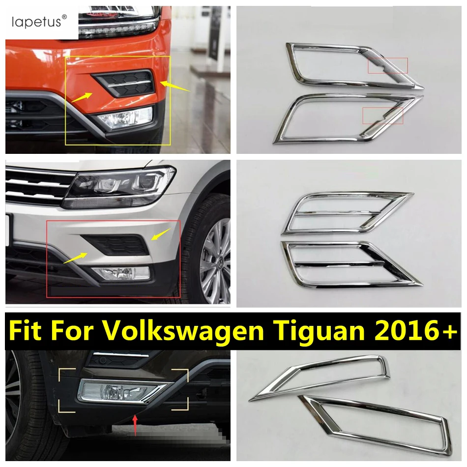 Аксессуары Lapetus для Volkswagen VW Tiguan 2016 2020 ABS передняя фара противотуманная литьевая
