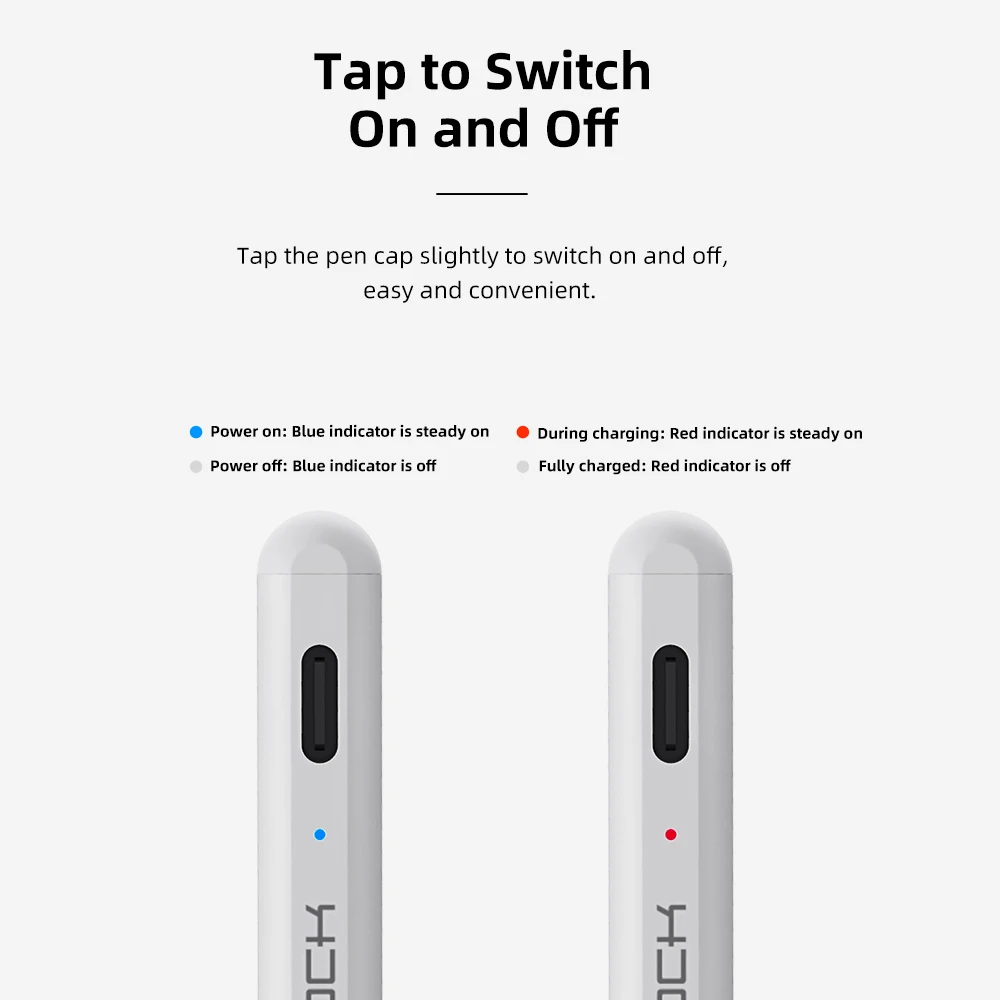ROCK Active Magnetic Capacitive Pencil for iPad Pro 11 12.9 Replaceable Refill Stylus Touch Pen Apple Air IOS | Компьютеры и офис