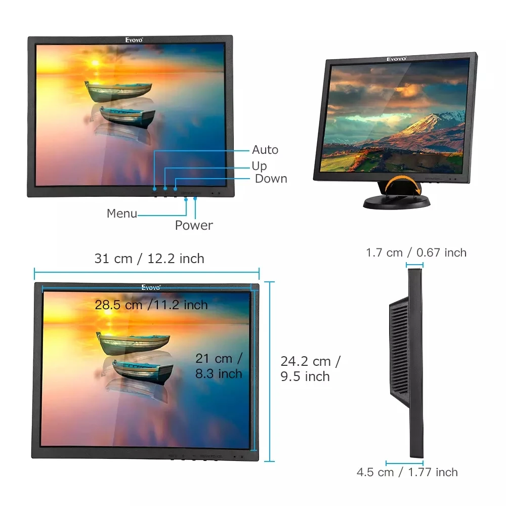 EYOYO EM14A 14 &quot1024x768 BNC HDMI TV компьютер монитор ЖК экран VGA AV Compulter дисплей для камеры