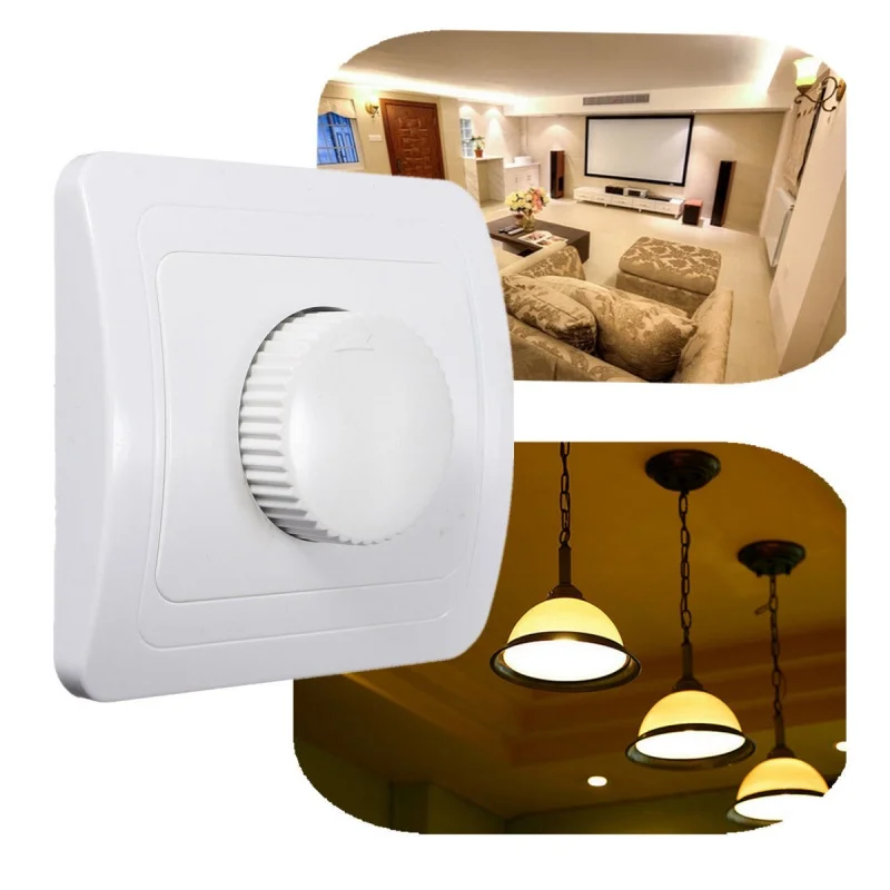 

220V/250V Adjustable Controller Dimmer Switch For Dimmable Light Bulb Lamp White