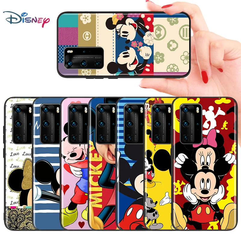 

Disney Cartoon Pink Minnie Mickey Mouse For Huawei Mate 10 20 X 30 40 RS Lite 5G P Smart S Z Pro Plus TPU Silicone Phone Case