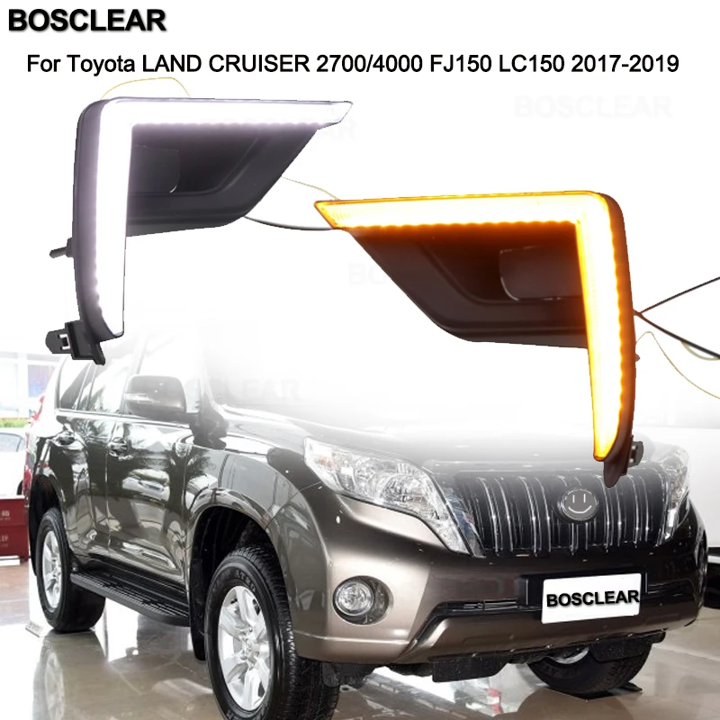 Светодиодные дневные ходовые огни противотуманные фары для Toyota Land Cruiser 2700/4000 Fj150