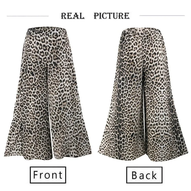 

2020 Leopard Print Wide-leg Pants Summer Fashion Sexy Wild Plus Size Pants High Waist Loose Casual Women's Trousers