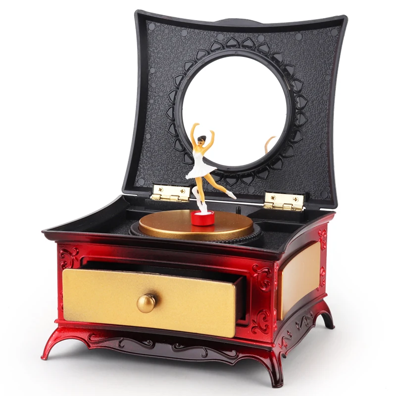 Деревянная музыкальная шкатулка для танцев балерины деревянная с ручками