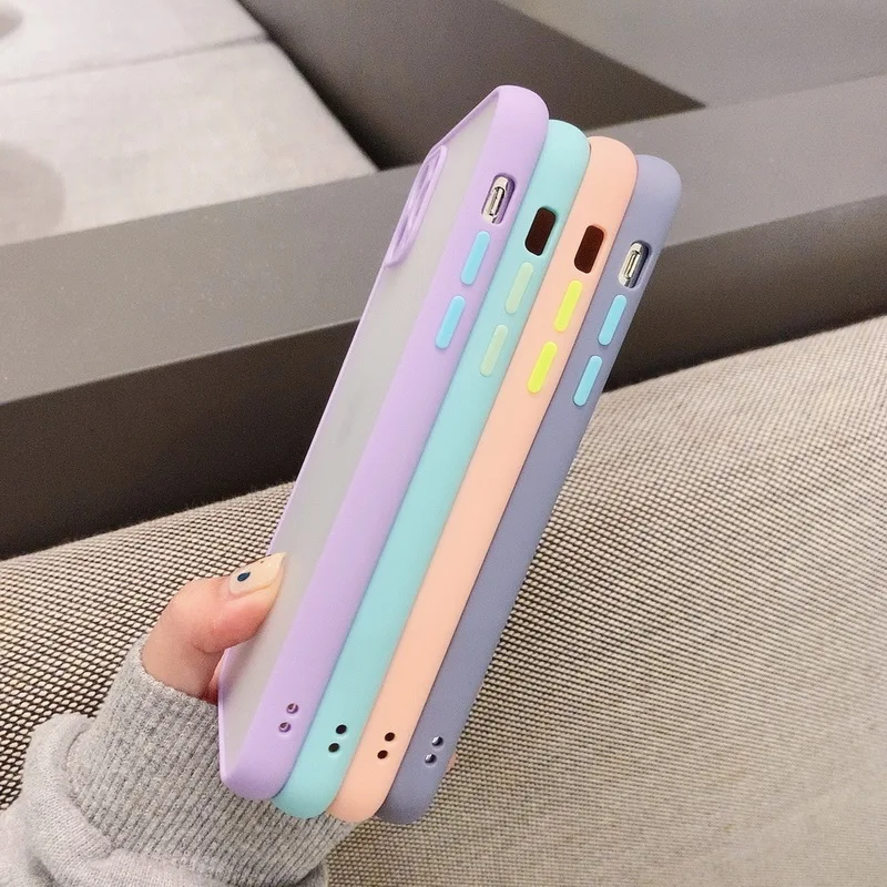 Чехол для Телефона iPhone 12 11 Pro Max X XR XS 7 8 Plus Роскошный Матовый Жесткий чехол из
