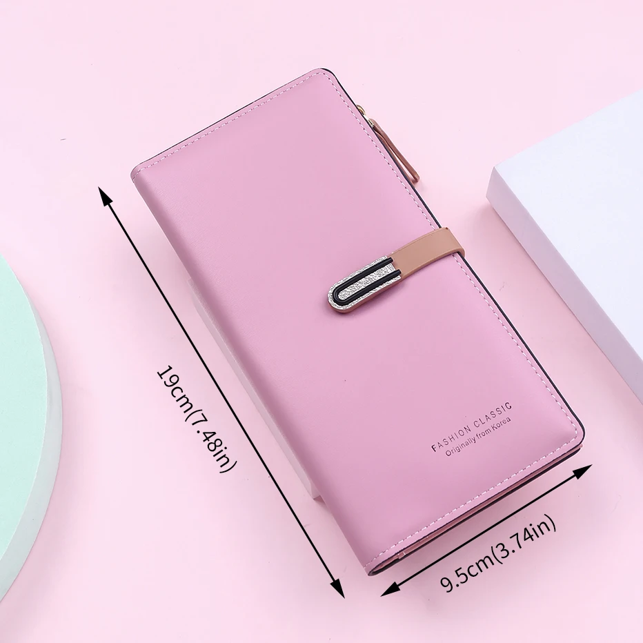 

FONMOR New Large Female Wallets Long Hasp Fashion Top Quality PU Leather Card Holder Wallet For Women Girls Clutch Bag Purses