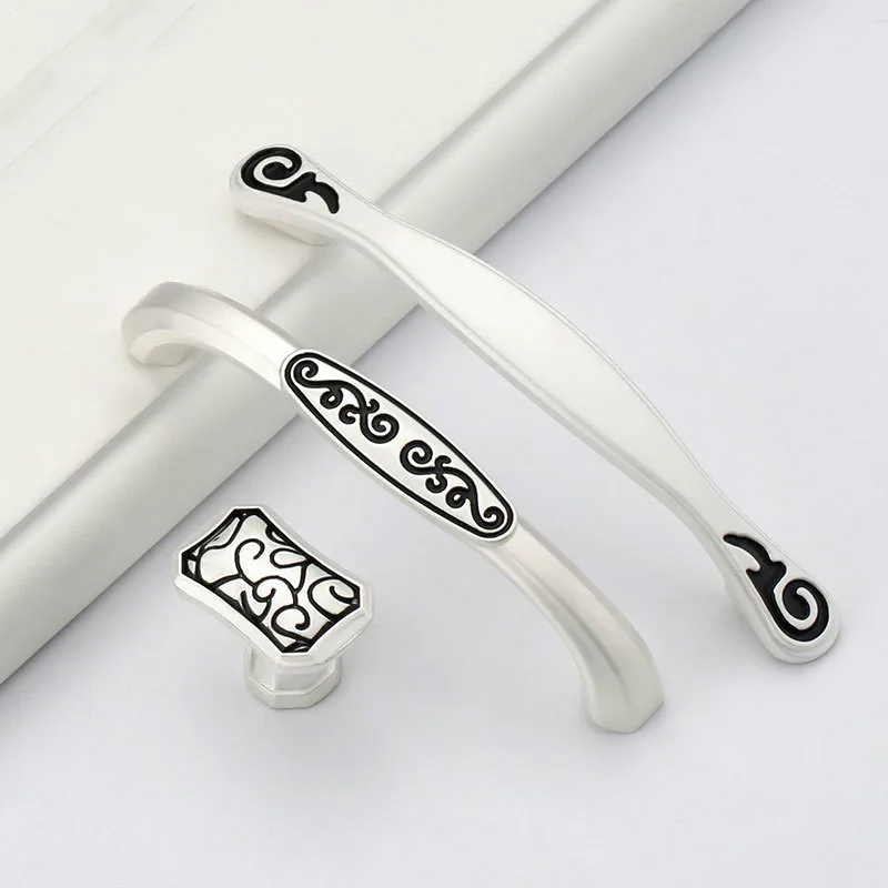 JD черная линия ручка для рисования шкаф одежды серебряный одиночный отверстие