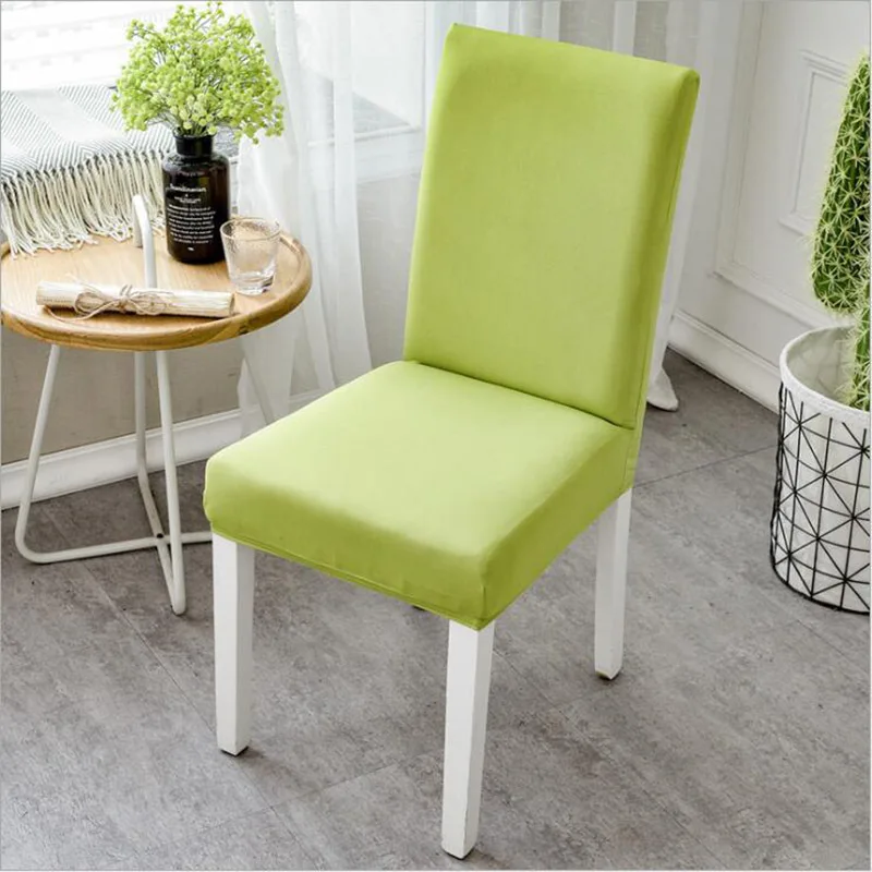 Однотонный Чехол для стула универсальный размер эластичный чехлы столовой
