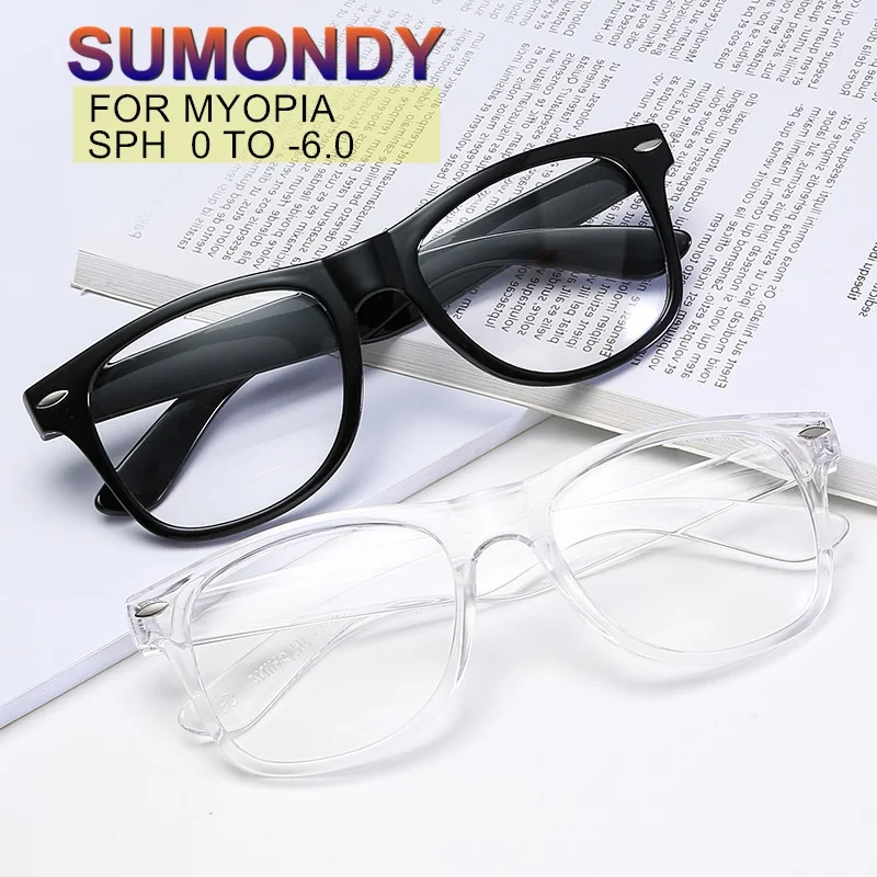 SUMONDY Dioptre от 0 до-6 очки по рецепту для близорукости женщин и мужчин черная или