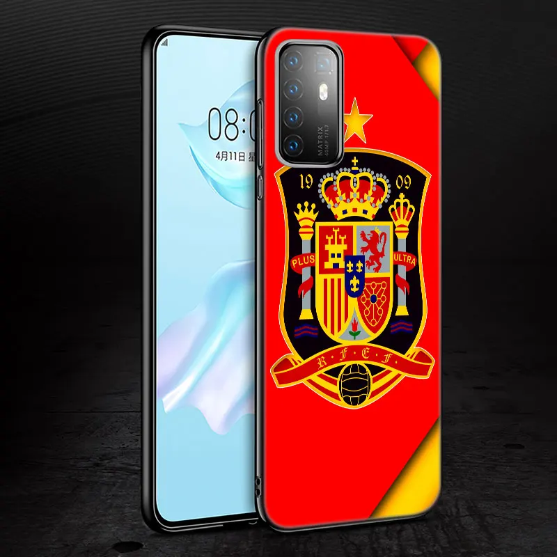 Spain Coat of Arms Flag Case For Huawei P20 P30 P40 P50 Pro P8 P9 P10 Lite 2017 P Smart Z S 2020 2021 Pro 2018 2019 Black Cover images - 6