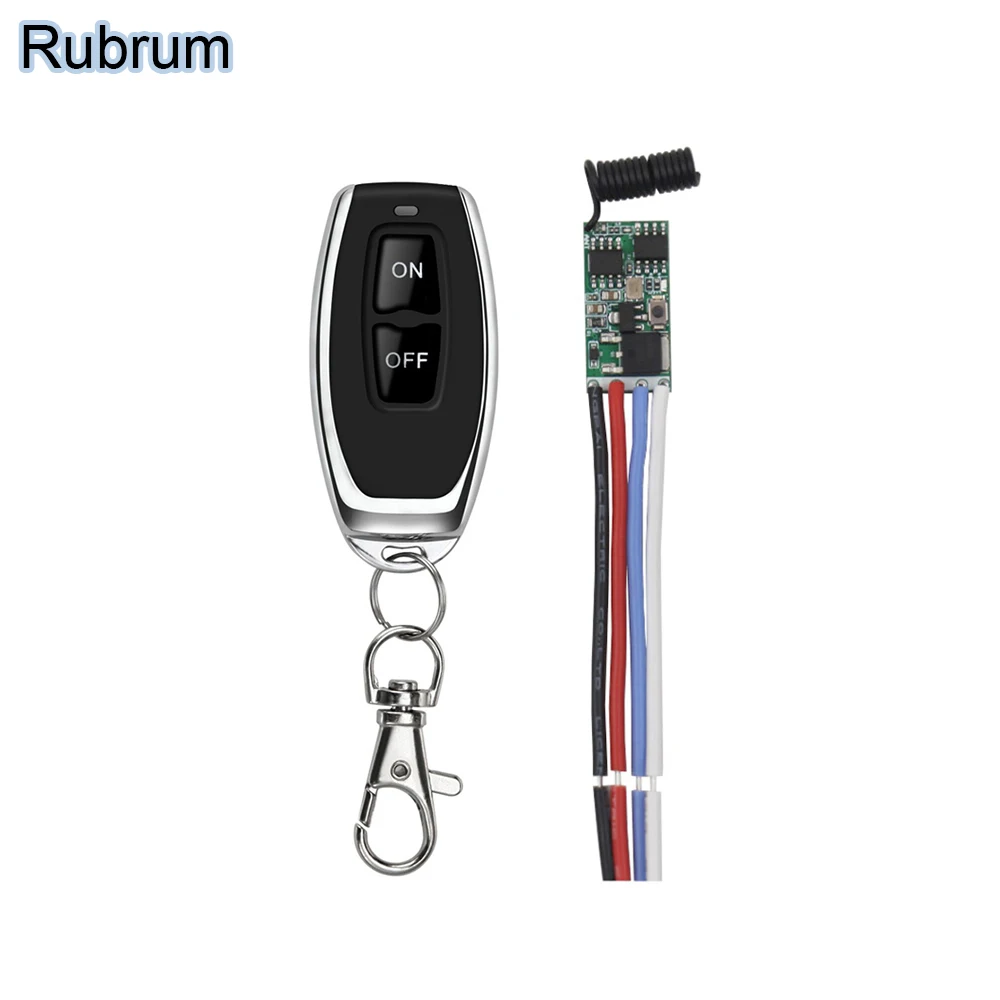 

Rubrum Wireless 433mhz DC 3.6V 5V 9V 12V 24V 1CH RF Relay RF Remote Control Switch For LED Lamp Controller Receiver Transmitter