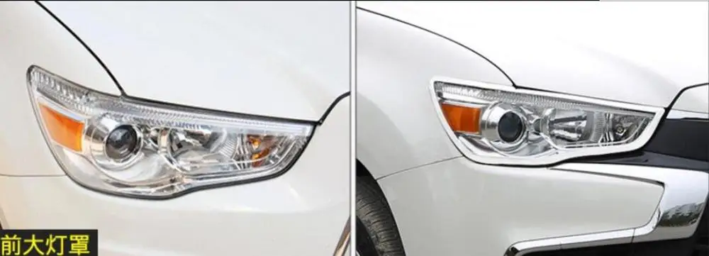Хромированная передняя фара налобный фонарь накладка 2013 2014 2015 для Mitsubishi ASX