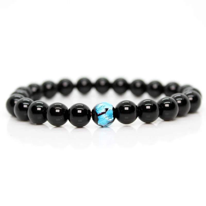 Браслет ручной работы из бисера бусины натурального камня мужские ювелирные