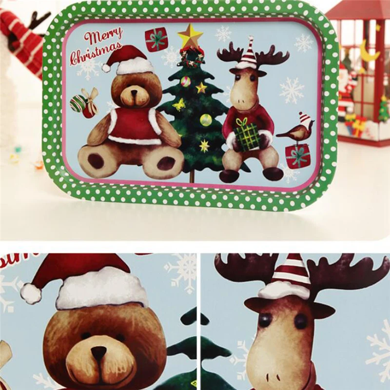 2020 Рождественское украшение стола сервировочный поднос для фруктов кованая