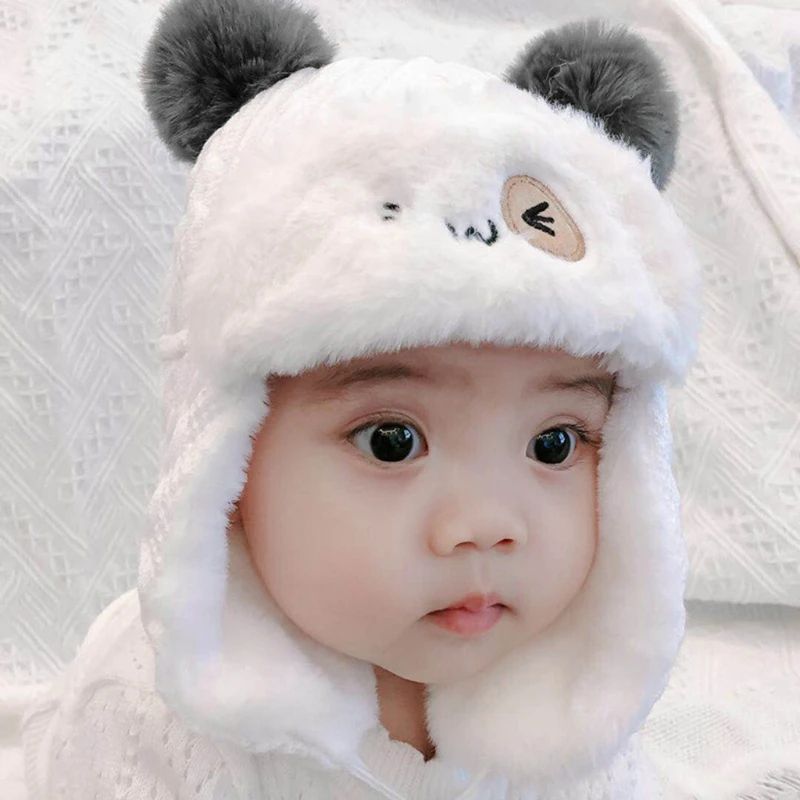

Winter Warm Baby Thicken Ear Flap Protection Hat Soft Cotton Lei Feng Beanies for Kids Children popular
