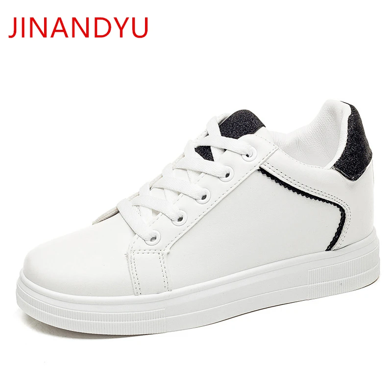 

Hidden Wedge Sneakers Platform Women's White Shoes for Woman Sneakers Mode Femme Vulcaniser Chaussures Heels Women Trainers