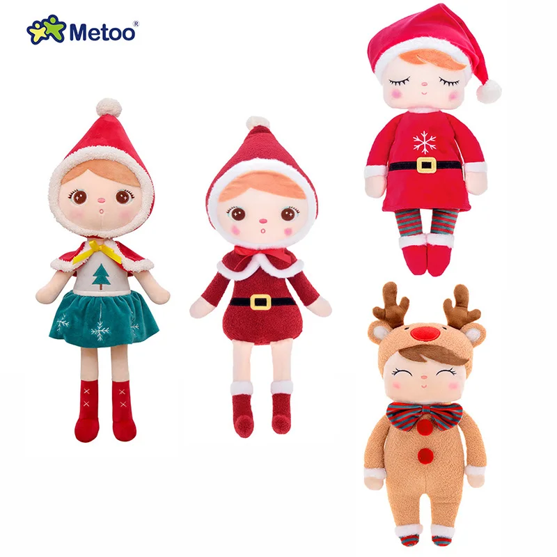 2021 neue Weihnachten Puppen Metoo Original Puppe Mädchen Jungen Plüsch Stofftier Spielzeug Weihnachten Deer Schneemann Puppe Kinder Weihnachten Geschenk