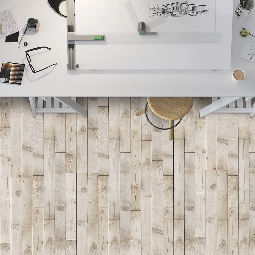 wood vinyl wallpaper roll self adhesive wall sticker living room bedroom kitchen furniture decor floor stickers wood grain film free global shipping