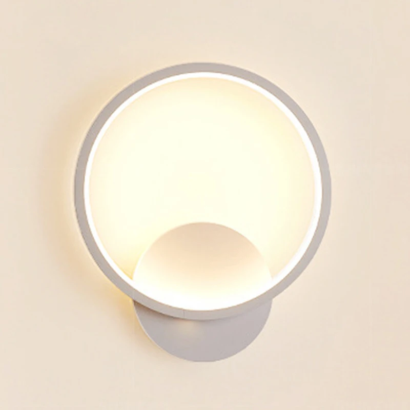 

Nordic modern led wall lamp bedroom personality creative wall lamp round porch light wall lamp