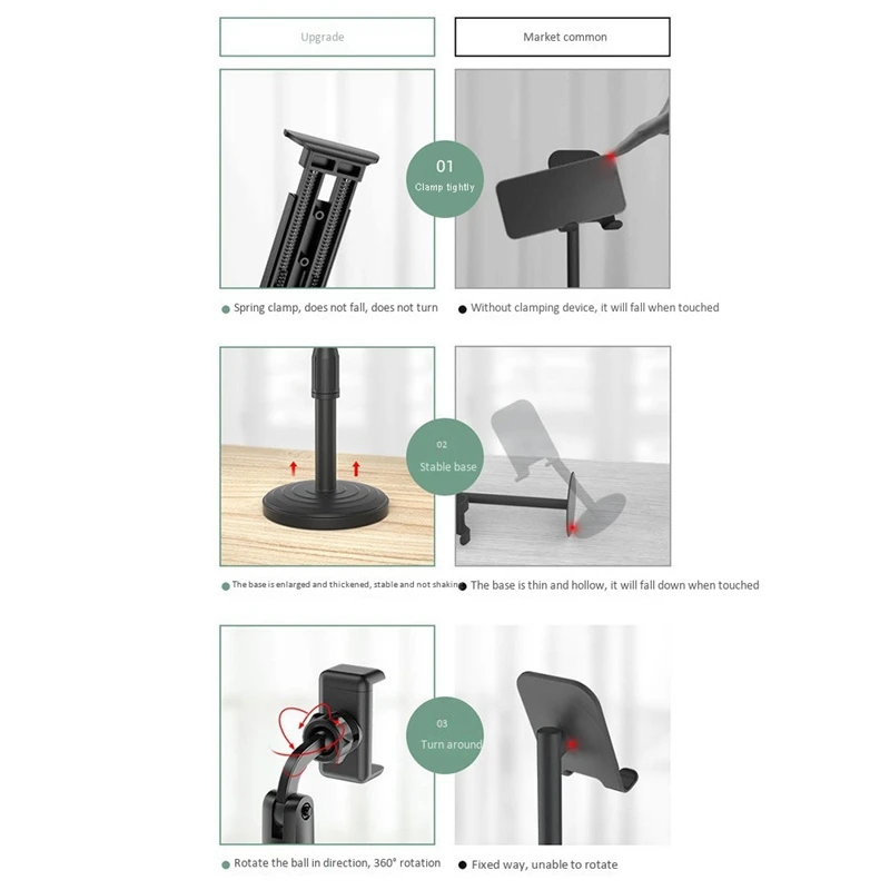 Universal Retractable Live Mobile Phone Holder Desktop Lazy Broadcast | Электроника