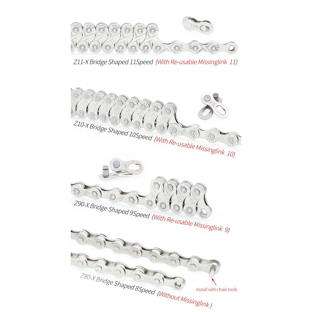 

9 Speed Silver Plated Mountain Bike Chain 24/27/30 Variable Speed Bicycle Accessories