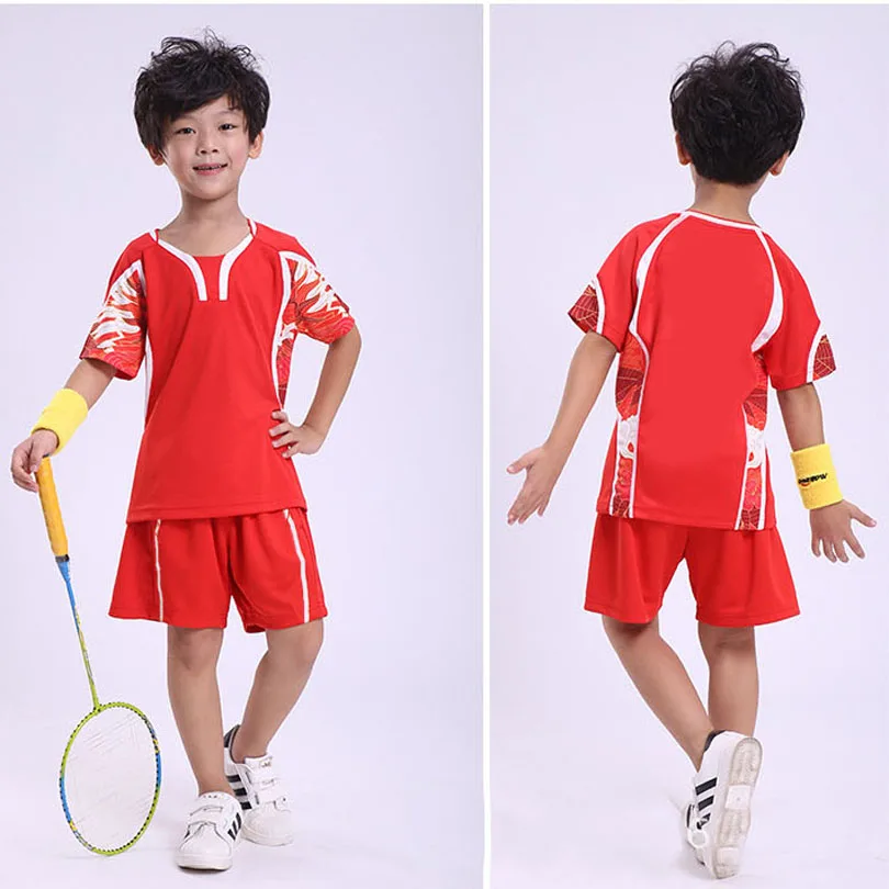 Детские Китайские комплекты для бадминтона с драконом комплект одежды мальчиков