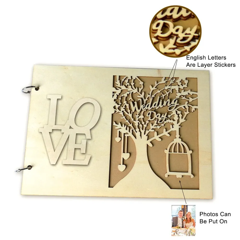 20 страниц деревянные Свадебные принадлежности портативная открытая поверхность