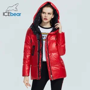 ICEbear 2020 Новая зимняя куртка Высококачественное пальто с капюшоном Женская модная одежда Зимняя теплая женская одежда Повседневные парки GWD19502