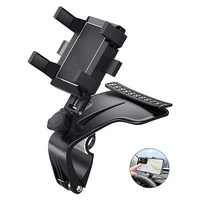 car multifunctional mobile phone bracket 360 degree sun visor mirror dashboard mount gps stand phones holder with parking card