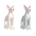 Статуэтки для интерьера, кошка из смолы без шерсти, Сфинкс, модель кошки без шерсти, статуэтка для украшения дома, современное ремесло из смолы